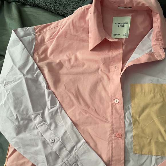 A&F - Color block button up - Picture 3 of 3